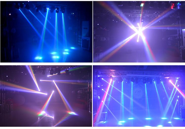 MINI MOVING HEAD DUBLU FATA, 4x15W RGBW LED Beam, Wash Light 16-22 channels DMX512 Control Lighting Effect