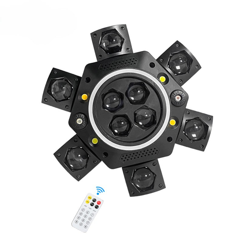 Proiector Moving Head Profesional 6 Brațe 120W RGBW 4-în-1 DMX512 cu Telecomandă