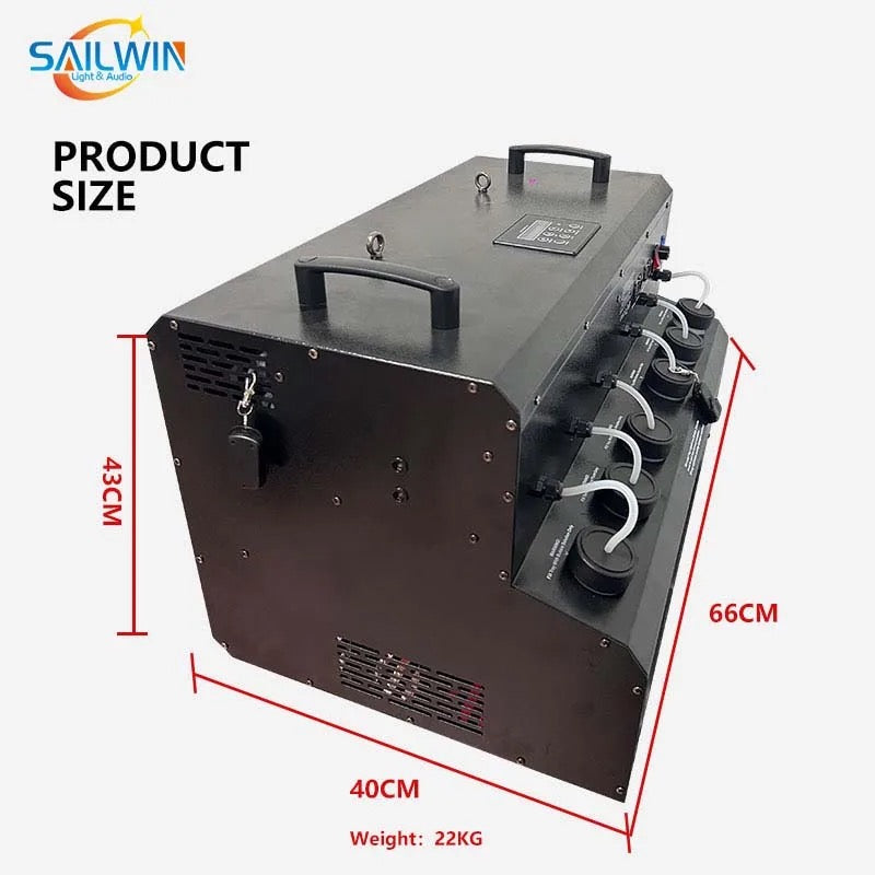 masina de facuta fum si balone  (bule de fum) 3000w 48x3w rgb leduri si telecomanda party DJ!