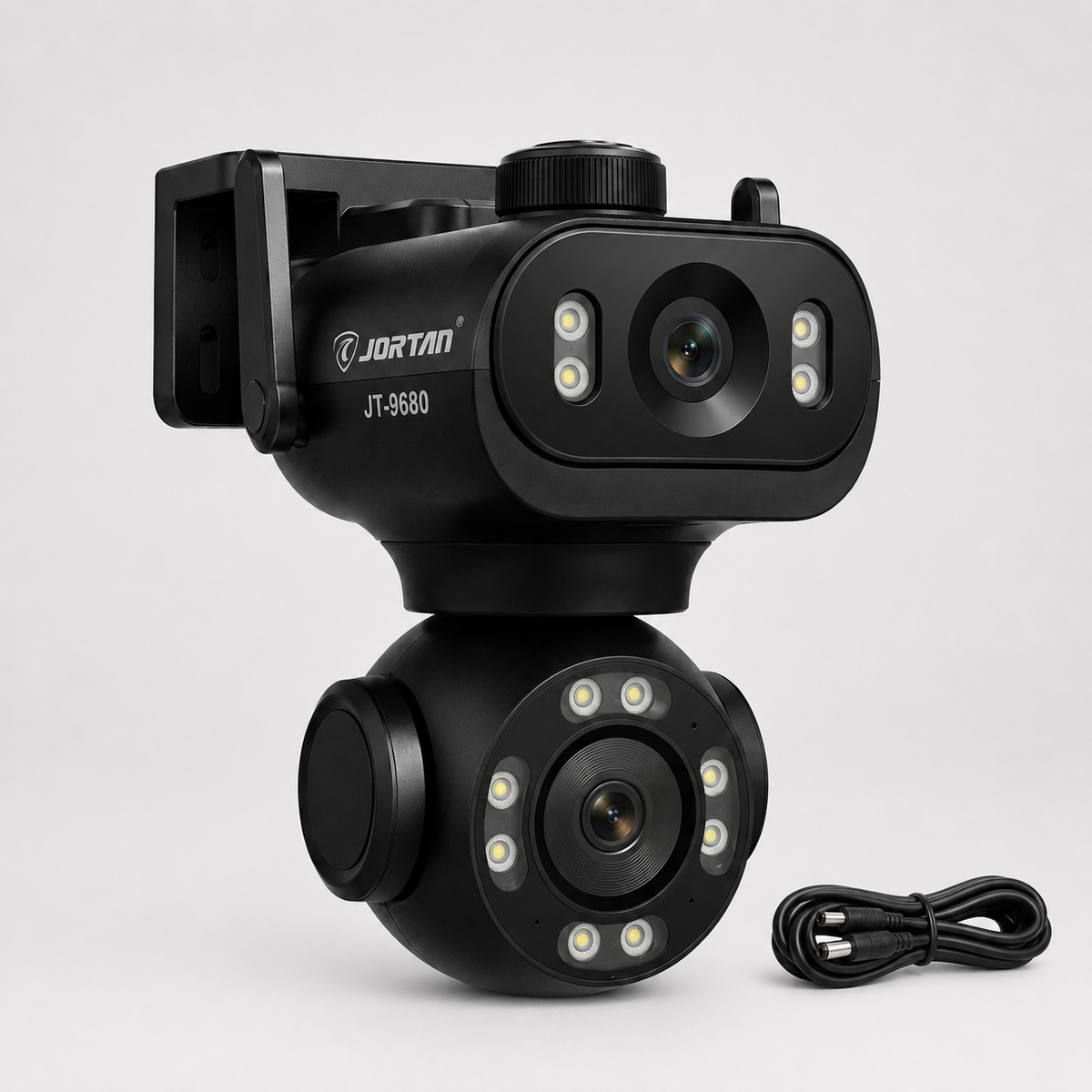 Camera Supraveghere WiFi JORTAN JT-9680 6MP Dual-Head PTZ + Cablu 5m Cadou