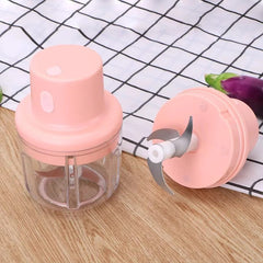 Mini tocator electric AT PERFORMANCE®, portabil, incarcare USB, 250ml, 45W, Roz.