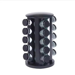 Set 20 de recipiente AT PERFORMANCE®, pentru condimente cu suport rotativ, inox, 33,5 x 23 x 23 cm.