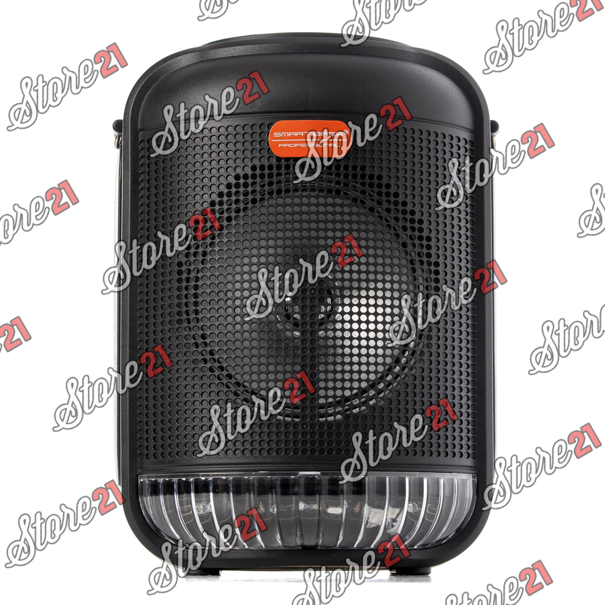 Boxa Activa Portabila Smart Bass 100 W, Bluetooth, Bass 6,5 Inch, Microfon cu fir, Radio, Ecran Lcd+cadou stick 4GB