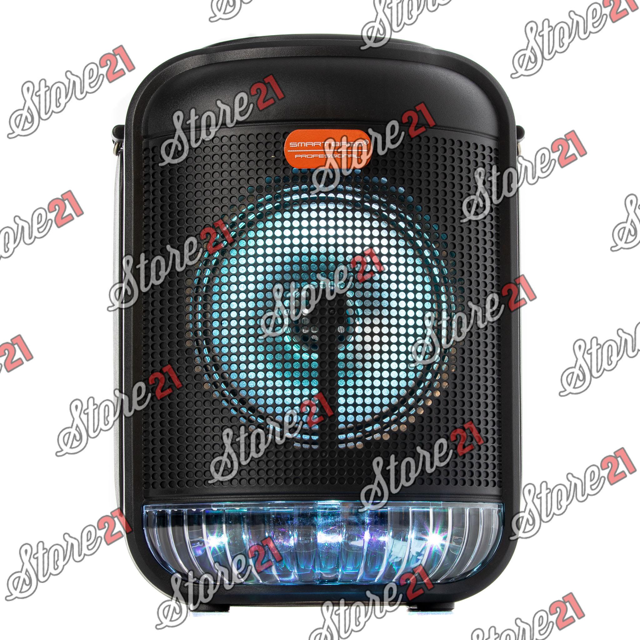 Boxa Activa Portabila Smart Bass 100 W, Bluetooth, Bass 6,5 Inch, Microfon cu fir, Radio, Ecran Lcd+cadou stick 4GB
