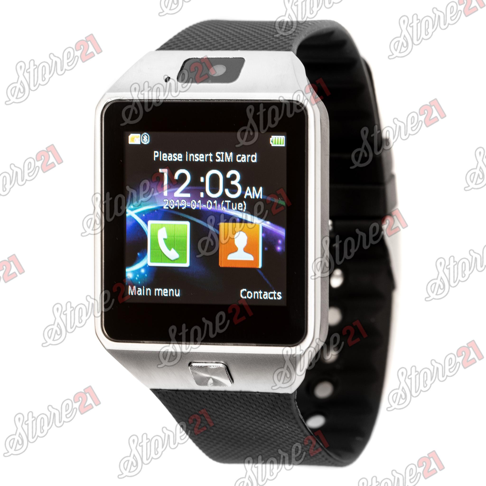 Smartwatch  cu Bluetooth si Camera Foto, Compatibil SIM si MicroSD NEGRU , ROZ, GRI