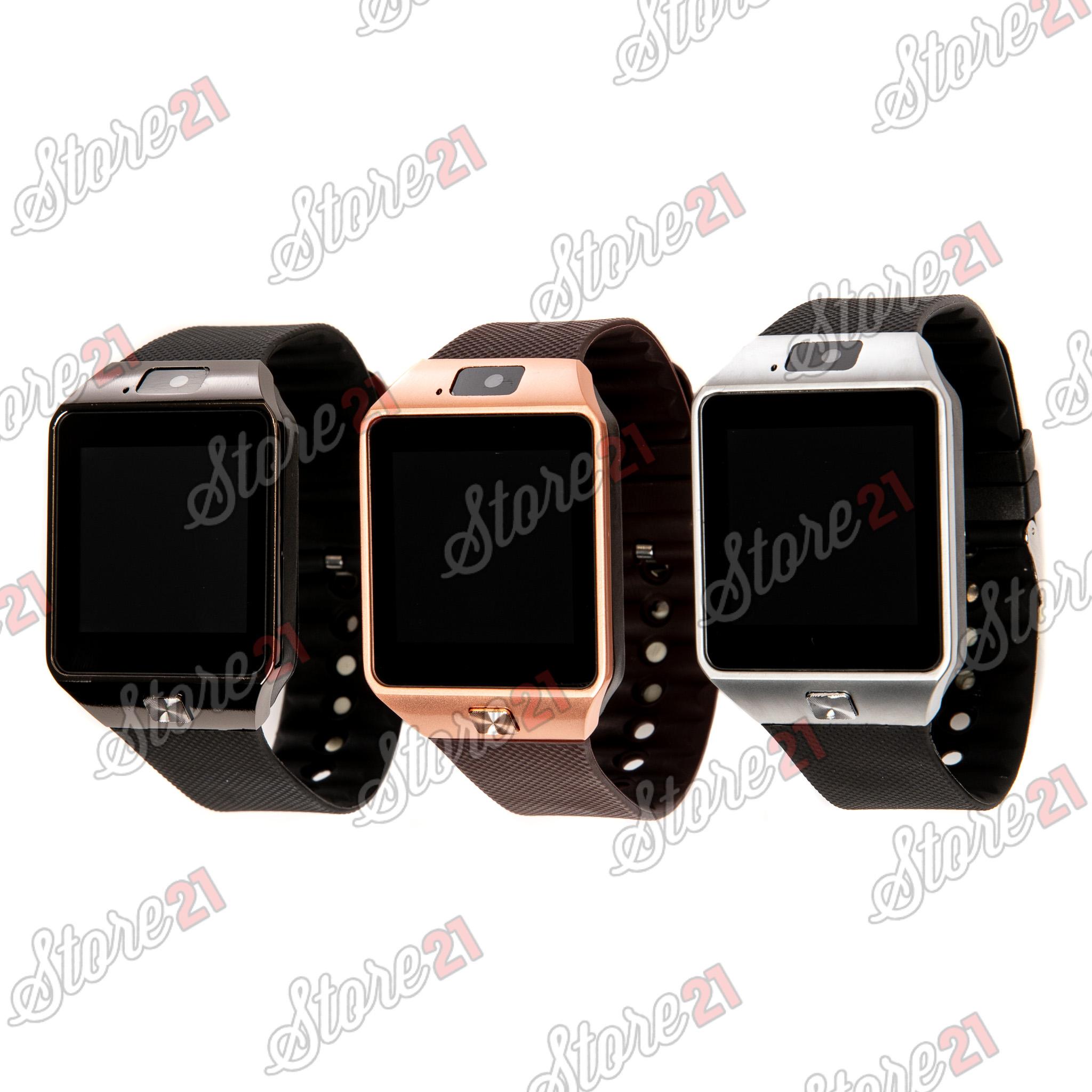 Smartwatch  cu Bluetooth si Camera Foto, Compatibil SIM si MicroSD NEGRU , ROZ, GRI