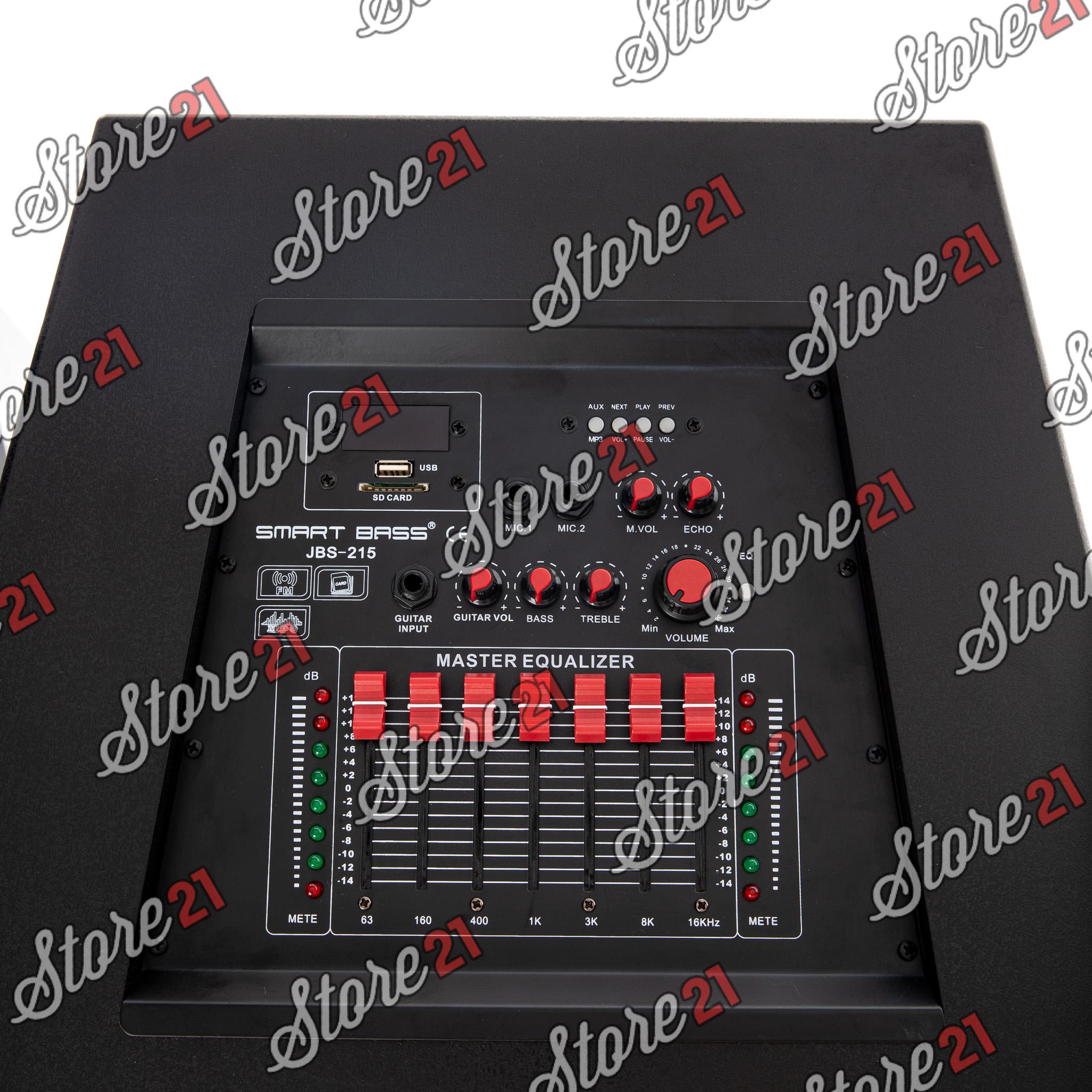 Set Boxe Profesionale Active , Bluetooth , 1000 W  , cu Mixer Puternic 2 microfoane fara fir cu ecran LCD+Telecomanda
