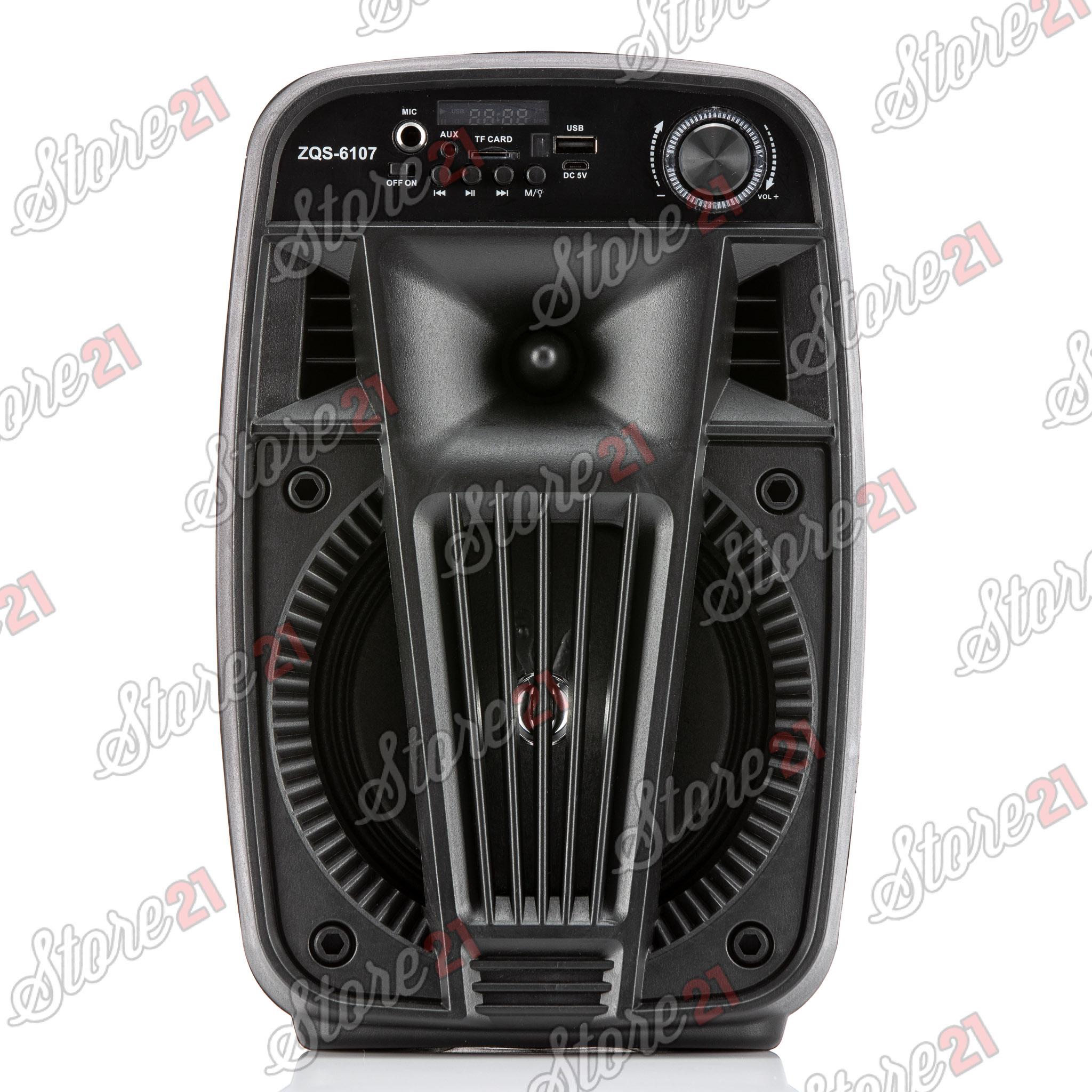 Boxa Activa Portabila 80W  , 7 Inch , USB, Radio, Bluetooth,Telecomandă+ Cadou Microfon Cu fir