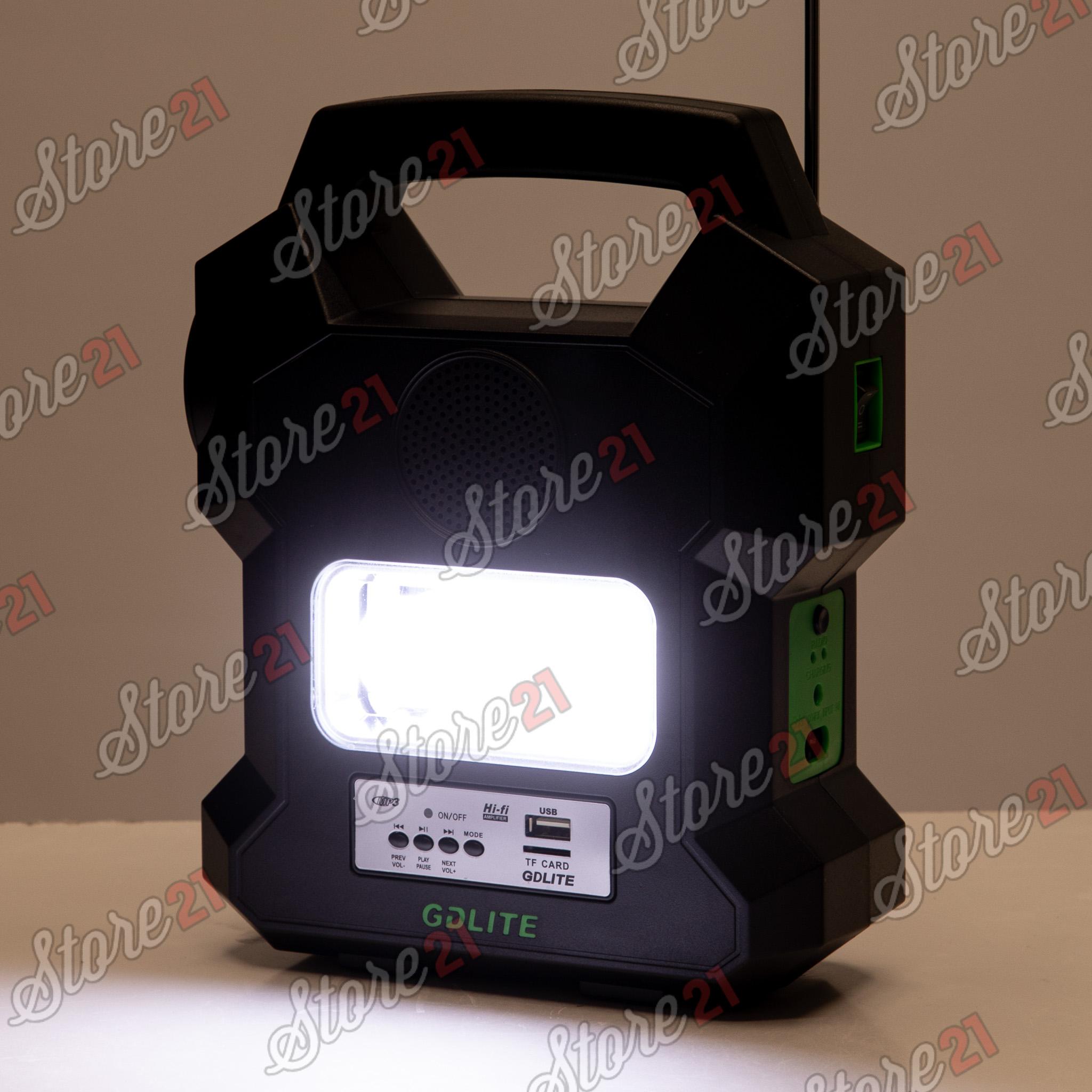 Kit Incarcator Urgente cu Panou Solar GdLite ,radio FM,lanterna,lampa 12 LED