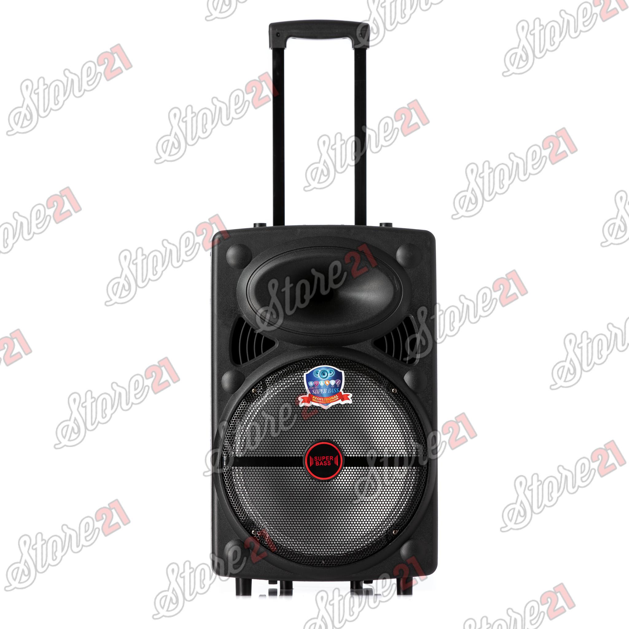 Boxa Troler Profesionala Portabila , 400W , Microfon cu fir , USB, Radio, Bluetooth,Card