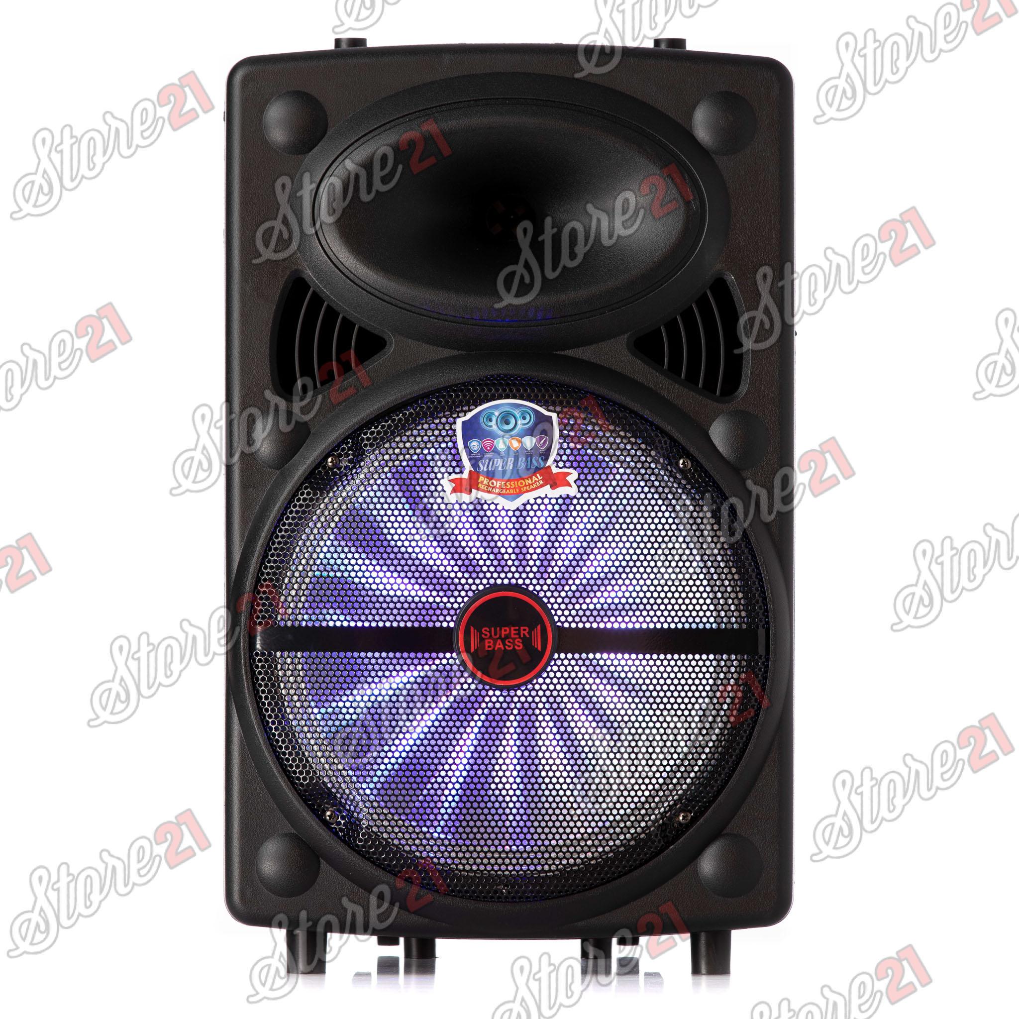 Boxa Troler Profesionala Portabila , 400W , Microfon cu fir , USB, Radio, Bluetooth,Card