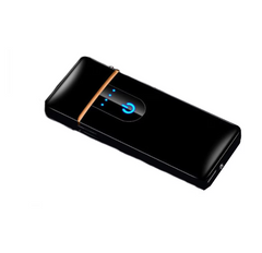 Bricheta electrica cu senzor de amprenta, antivant, cablu usb inclus, negru lucios, AT PERFORMANCE