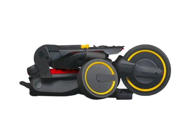 Tricicleta 4IN 1, At Performance, Centura Prindere, Bara Protectie, Piele ecologica, Suport Pahar, Pedale Detasabile, 6 luni+, Rosu / Negru