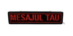 Reclama luminoasa de exterior tip panou cu LEDuri rosii, Dimensiuni 100x20cm , Led uri Ultrabright , Reclama tip caseta luminoasa , Negru