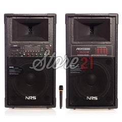 Set Boxe Active Profesionale NRS-2022,640W,12 INCH, Microfon Wireless, USB, Radio, Bluetooth