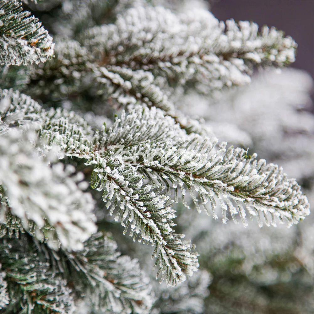 Brad artificial 3D cu zapada, Imperial, 150 cm, verde/alb,suport