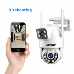 Cameră de Supraveghere IP WiFi HNY 6MP 4K, Rotire 355°, Detectare Umană, Recunoaștere Facială, IP66, Card 32GB Inclus