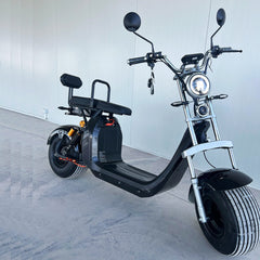 Scuter Electric 2 Persoane, Viteză Limitată 25 km/h – Fără Permis, Motor 1500W, Baterie 20Ah, Suspensie Hidraulică, COC Inclus