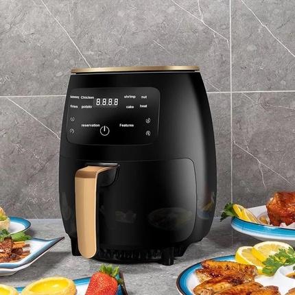 Friteuza cu Aer Cald, Fara Ulei, 6L, 2400W, Functie de Coacere + Set 100 buc hartie