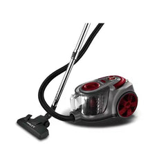 Aspirator fără sac HALEY 2L,1200W, Aspirator de praf Aspirator puternic cu fir, de calitate, cu ciclon, Rosu/Gri