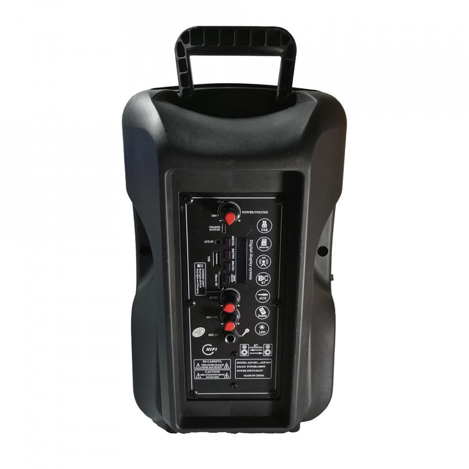 Super oferta boxa activa portabila, bass puternic , 200 W,Microfon Cu Fir, USB, Radio, Bluetooth,Telecomandă + Cadou casca bluetooth + husa tableta