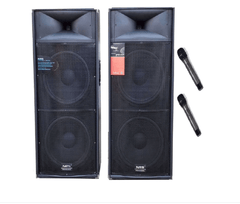 Set boxe active Boxe  2025, 1120W, Statie Profesionala, 4 Dfiuzoare 15 inch, 2 Microfoane Wifi, Bluetooth, Radio.
