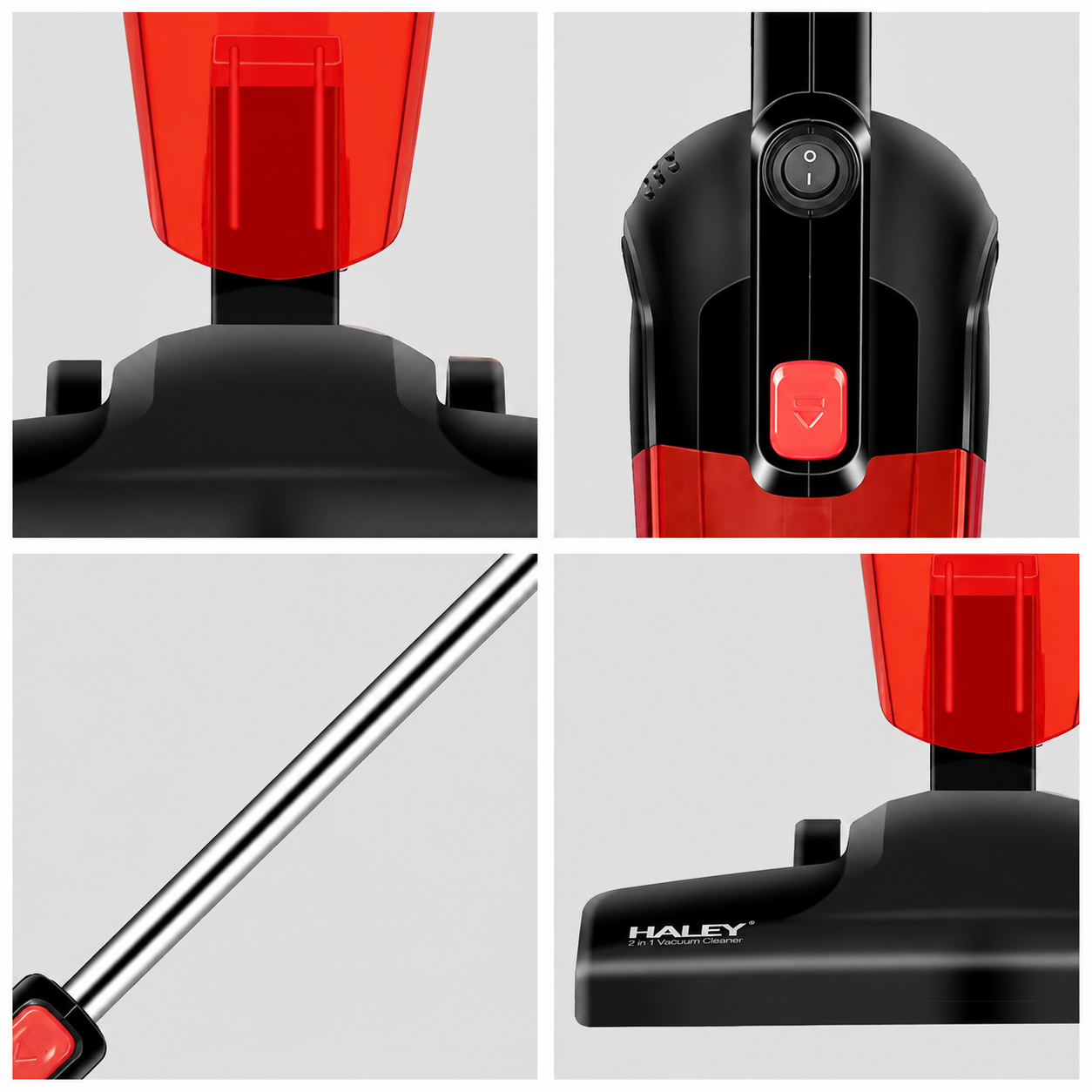 Aspirator Vertical 2 în 1 Cu Fir HALEY HY-1911, 650W, Recipient 1,2L, Tehnologie Ciclon, Filtrare în 4 Trepte, Rază 5 m