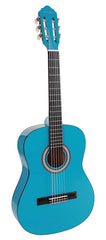 Chitara Acustica turcoaz- 6 Corzi Metalice 4/4,Recomandata Peste 11 Ani, Inclusiv Adulti