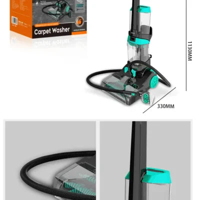 Aparat de Curățat Covoare HALEY HY-3916, 3600W, Rezervor Dublu, Încălzire Apă, Uscare Rapidă, 7.2 kg, 2.1L / 1.6L Capacitate