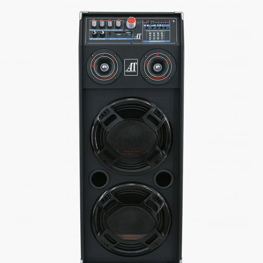 Boxe Profesionale AT Performance AT-2304, 1500W, Bluetooth, USB, FM, Microfon Wireless