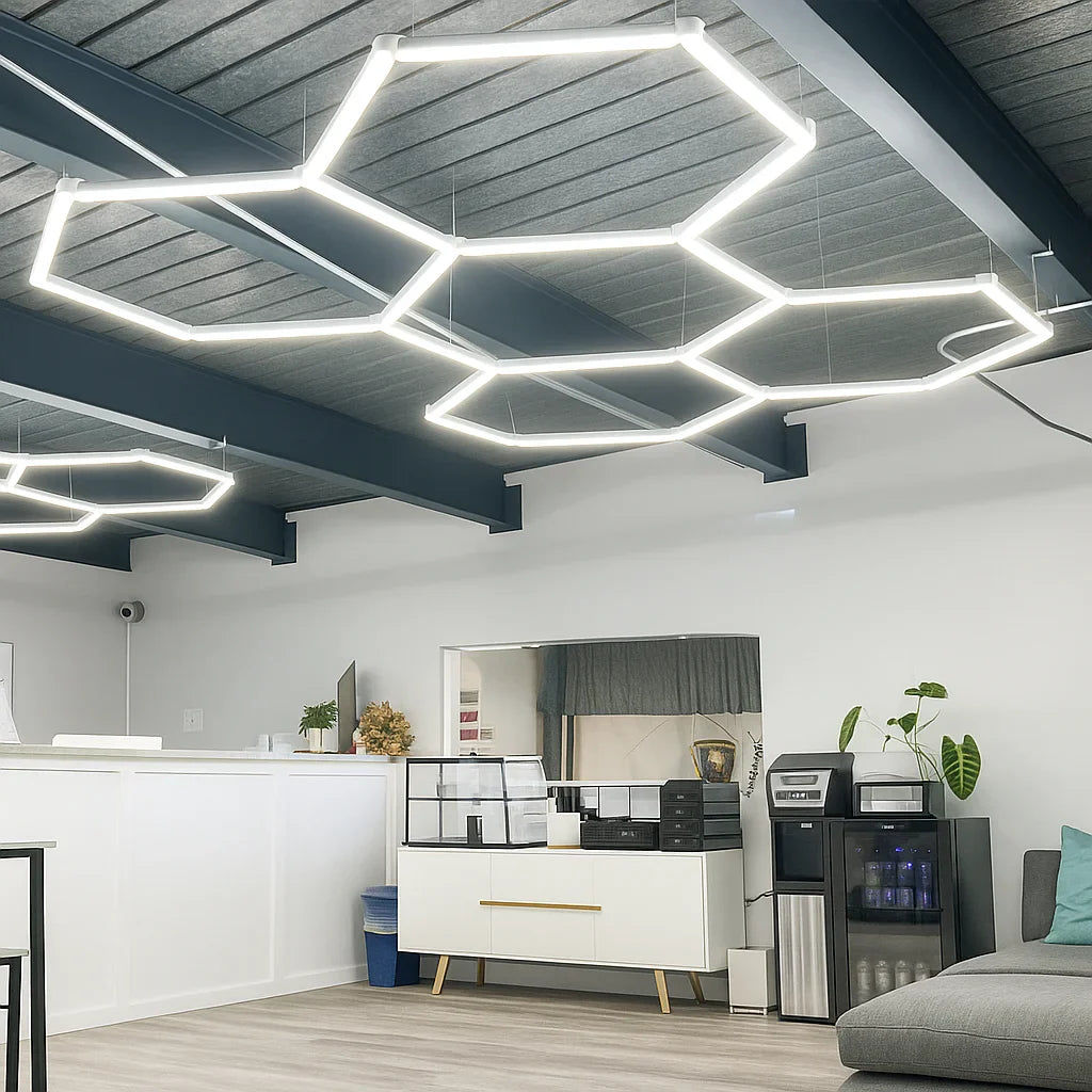 Lampa LED modulară tip fagure AT PERFORMANCE®, 120W, 6500K, 220V – design hexagonal modern