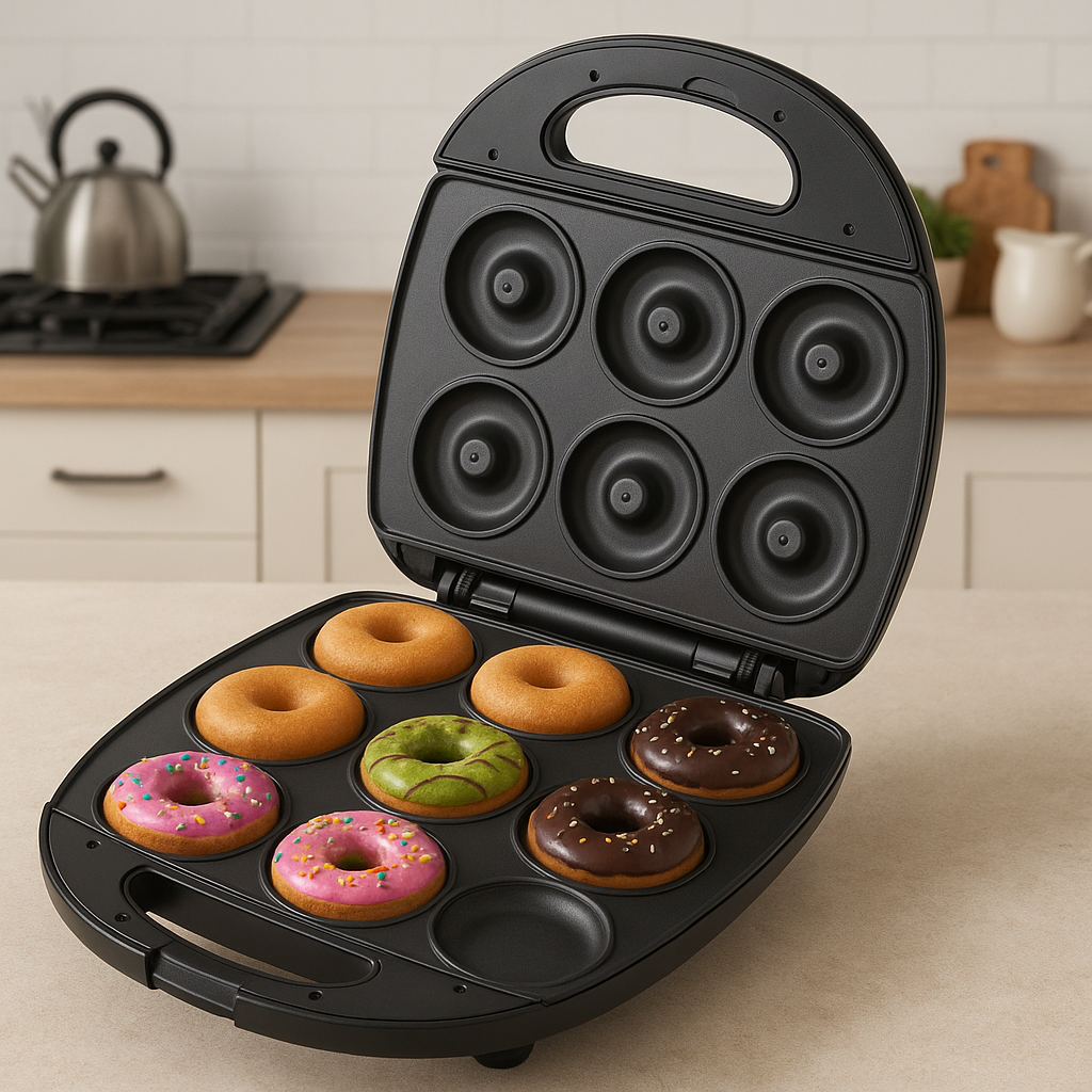 Mini Waffle Maker profesional din oțel inoxidabil, cu plăci antiaderente și design compact – Model HALEY HY-1042