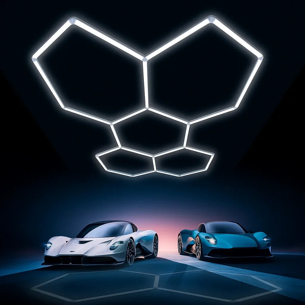 Lampa LED modulară tip fagure AT PERFORMANCE®, 120W, 6500K, 220V – design hexagonal modern