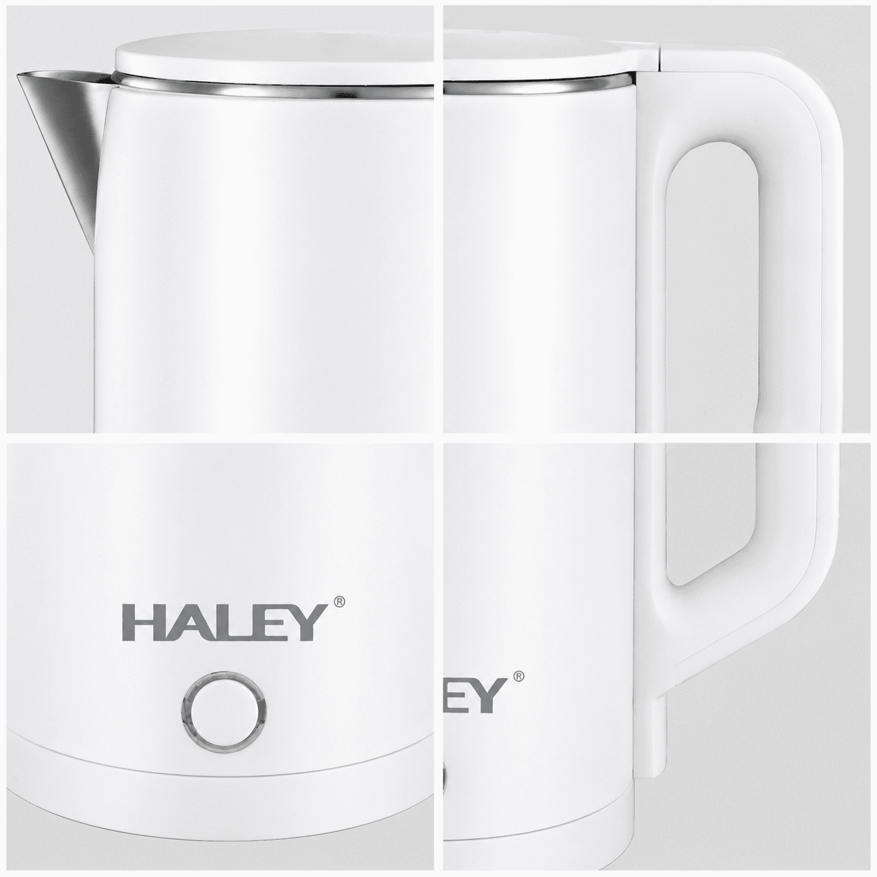 Fierbător Electric Haley HY-8870, 3L, 1800W, Oțel Inoxidabil SUS304, Bază Rotativă 360°, Oprire Automată