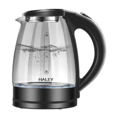 Fierbător Electric HALEY HY-8855: Portabil din Sticlă de 2,2 L, încălzire Rapidă cu Oprire Automată și Lumină LED Pentru UZ Casnic și Hotel