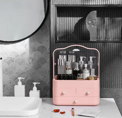 Organizator de depozitare cosmetice, AT PERFORMANCE®, Cutie sertar pentru vitrina cu maner pentru baie, dressing, dormitor, suport pentru machiaj