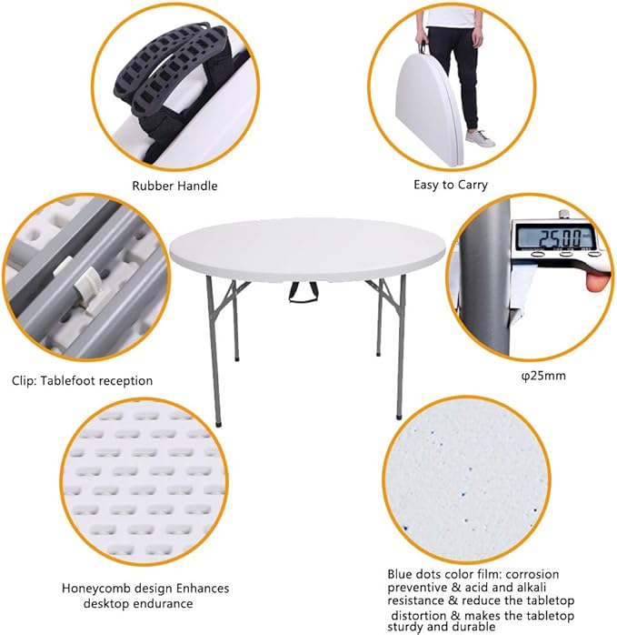 Set Evenimente AT PERFORMANCE® – Cort Pavilion 3x3m + Masă Pliantă rotunda 155x74 cm, Ideal pentru Nunți, Botezuri, Grătare și Târguri