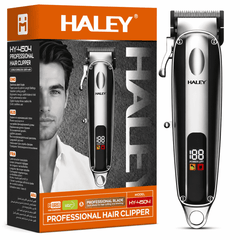 Mașină Profesională De Tuns Haley HY-4504, Acumulator 2000 mAh, Autonomie 180 Minute, Ecran LCD, Încărcare USB