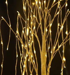 Pom Decorativ Iluminat cu LED-uri, 180 cm Inaltima, Lumina, alb-cald