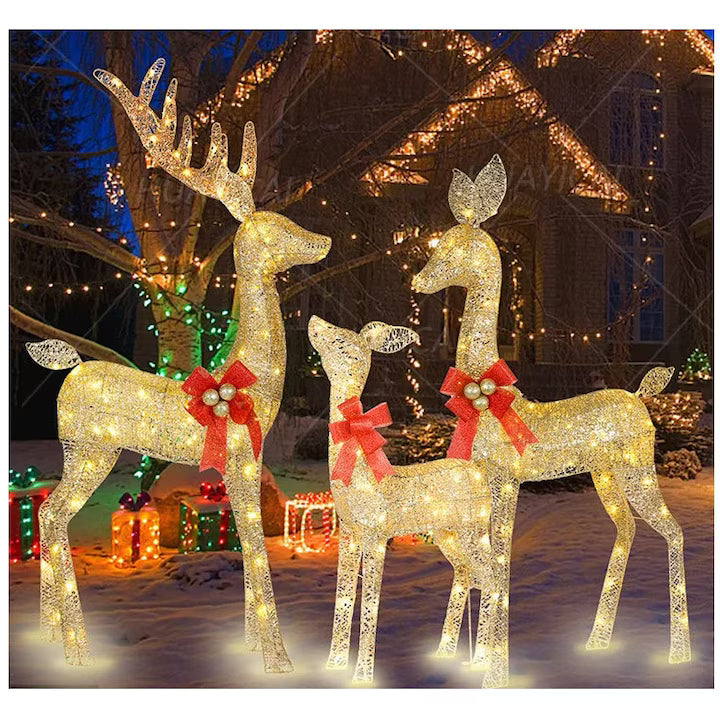 Decoratiune de Craciun, At Performance, Set Reni Potrivit pentru utilizare in interior si exterior