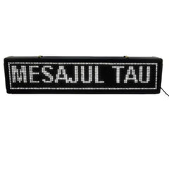 Reclama luminoasa cu LED-uri albe, pentru exterior si interior, 100x40 cm, text personalizabil