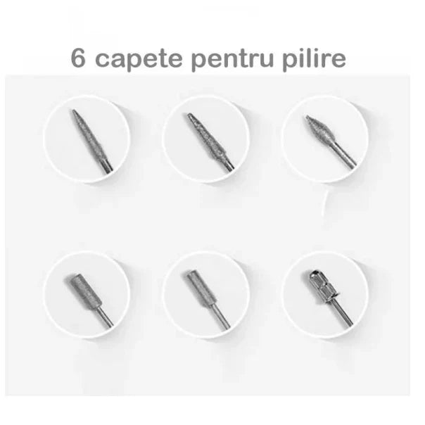 Freza Unghii Semiprofesionala At Performace, 9w, Ideala pentru Manechiura si Pedichiura 3.000-20.000 RPM, Roz