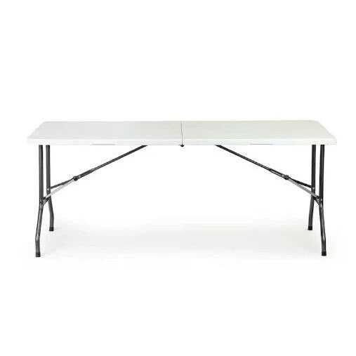 Masa plianta dreptunghiulara politilena, AT PERFORMANCE®, sigurante speciale, cadru din otel, maner transport, sustine 100 kg, 180 x 72 x 70 cm