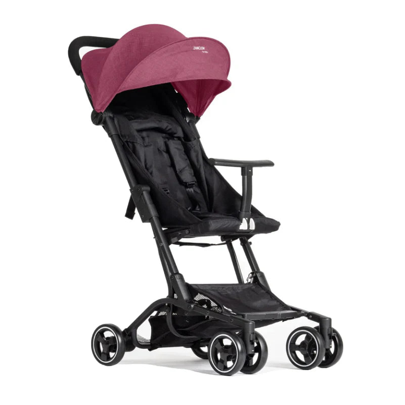 Cărucior copii pliabil AT PERFORMANCE® – Ultra compact, 5 kg, aluminiu, 6-36 luni, ideal pentru avion, negru