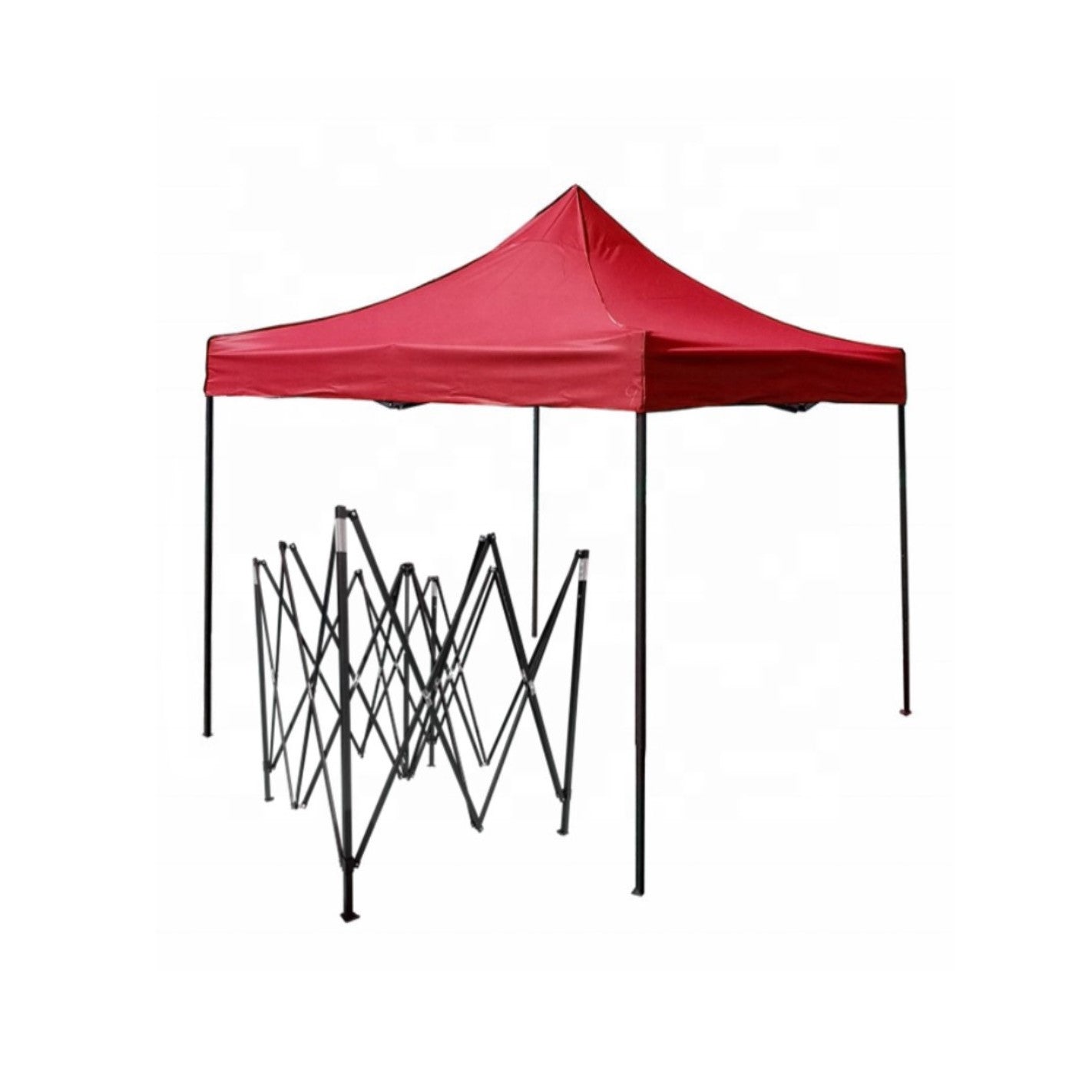 Cort tip Pavilion AT PERFORMANCE 3x3m Rosu, Prelata Impermeabila, Pliabil, Structura Metalica Solida, Pentru Curte, Gradina, Evenimente