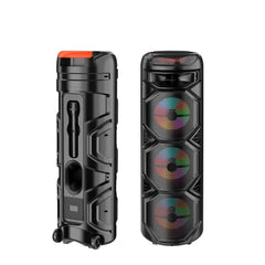 Boxă Portabilă AT Performance ZQS8301, 3×8”, Bluetooth 5.0, Lumini LED, Microfon Wireless