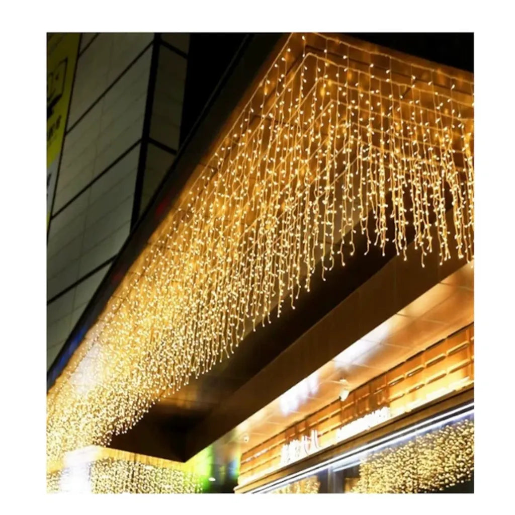 Ghirlandă luminoasă Crăciun 12 metri AT PERFORMANCE® – 300 LED-uri alb rece, decor interior/exterior