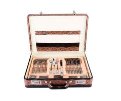 Set tacam in diplomat 72pcs Inox Auriu