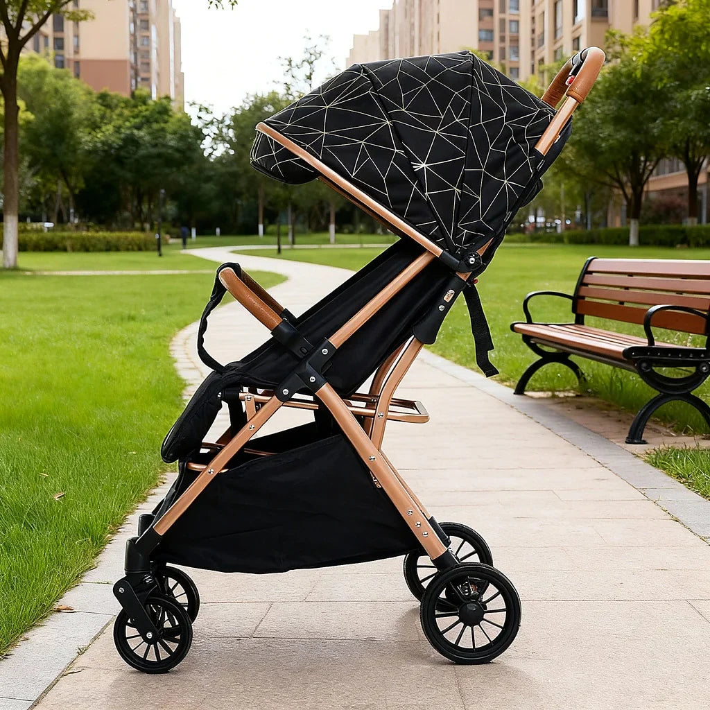 Cărucior pentru copii KIDDO 6607 pliabil, spătar reglabil, copertină mare, 0-36 luni, max. 22 kg