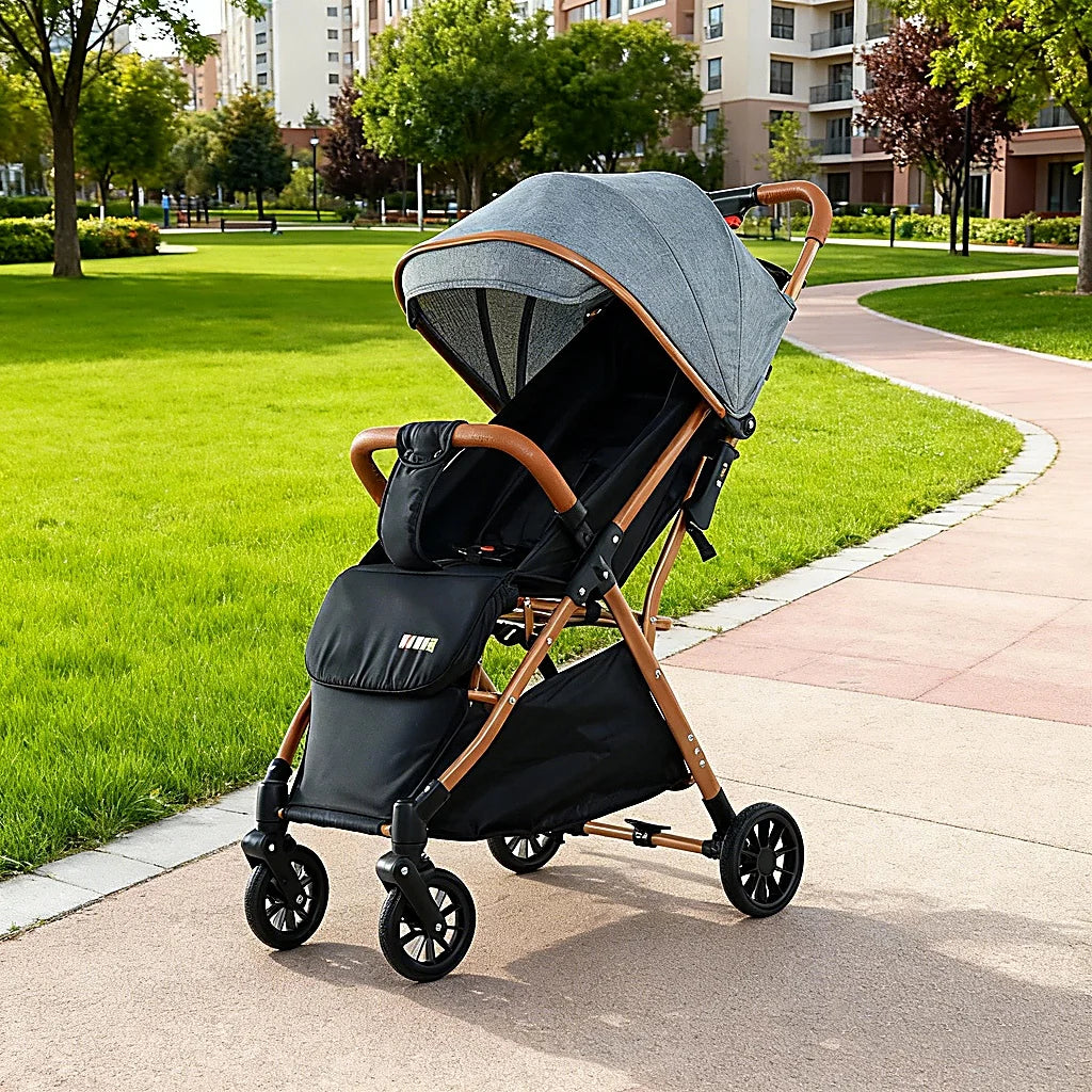 Cărucior pentru copii KIDDO 6607 pliabil, spătar reglabil, copertină mare, 0-36 luni, max. 22 kg